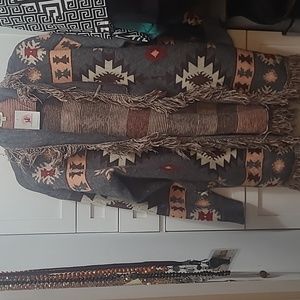 Aztec Cardigan with Fringe